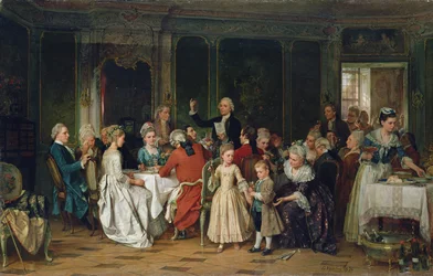 Der Toast auf die Braut, 1870
